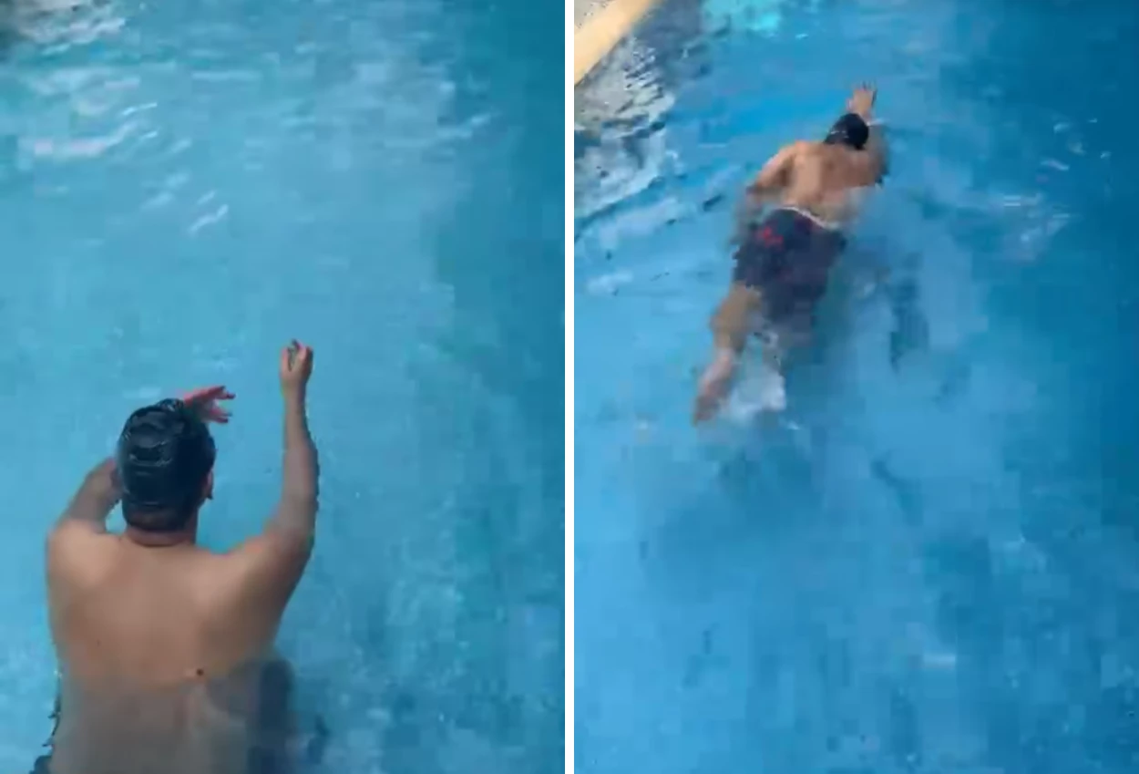 Sempat Diisukan Sakit, Purbaya Pamer Momen lagi Berenang
