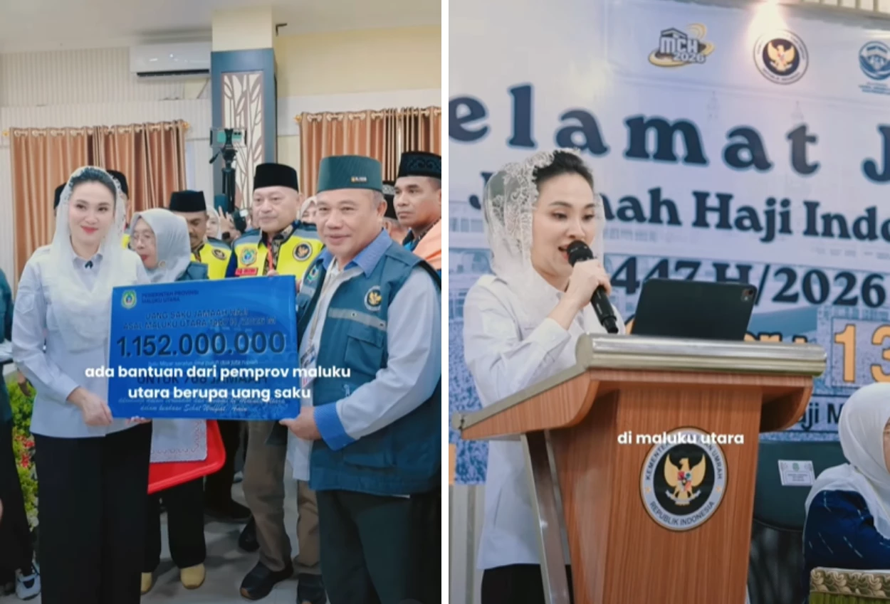 Sherly Tjoanda Bagikan Uang Saku untuk Calon Jemaah Haji Maluku Utara, Total Rp1,5 Miliar