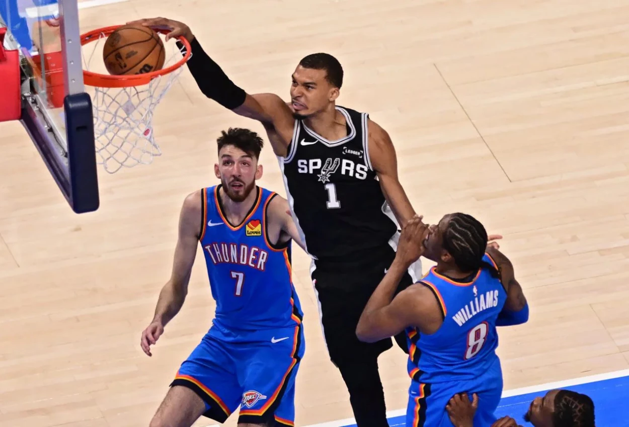 Spurs vs Thunder 122 115 Wembanyama Cetak 41 Poin