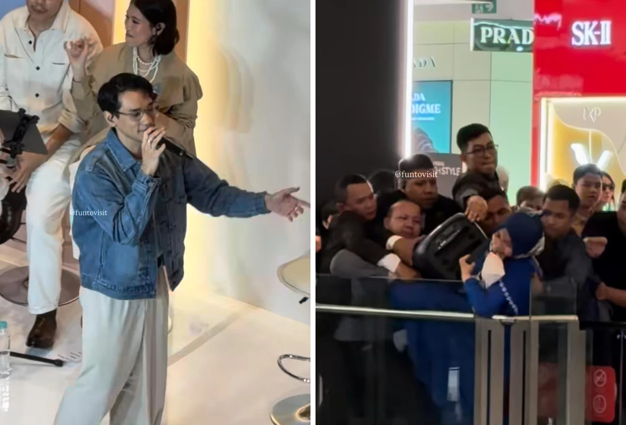 Viral! Emak Emak Bawa Speaker dan Ingin Lempar ke Bawah saat Afgan Manggung