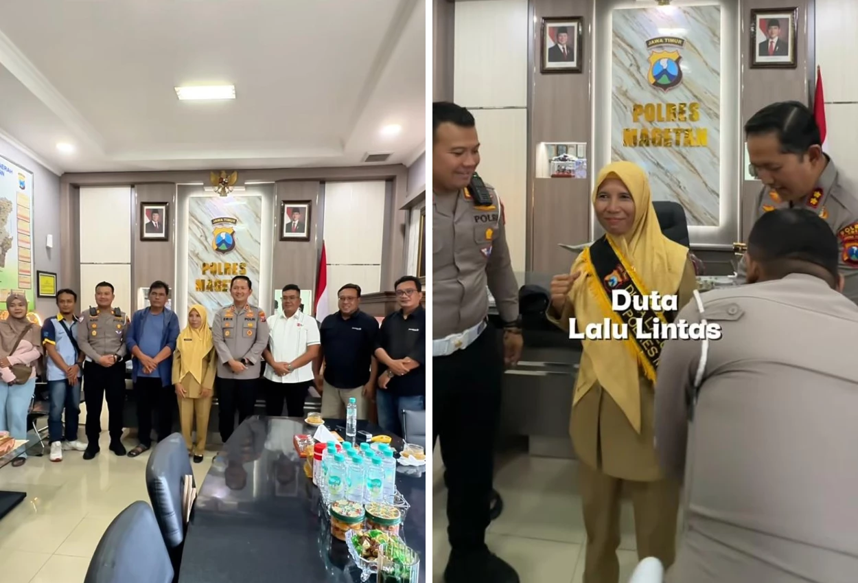 Viral! Guru SLB yang Adang Bus Terobos Lampu Merah jadi Duta Lalu Lintas Magelang
