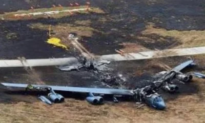 Detik Detik Pesawat Pengebom B 52 AS Jatuh dan Meledak, Tewaskan 8 Kru