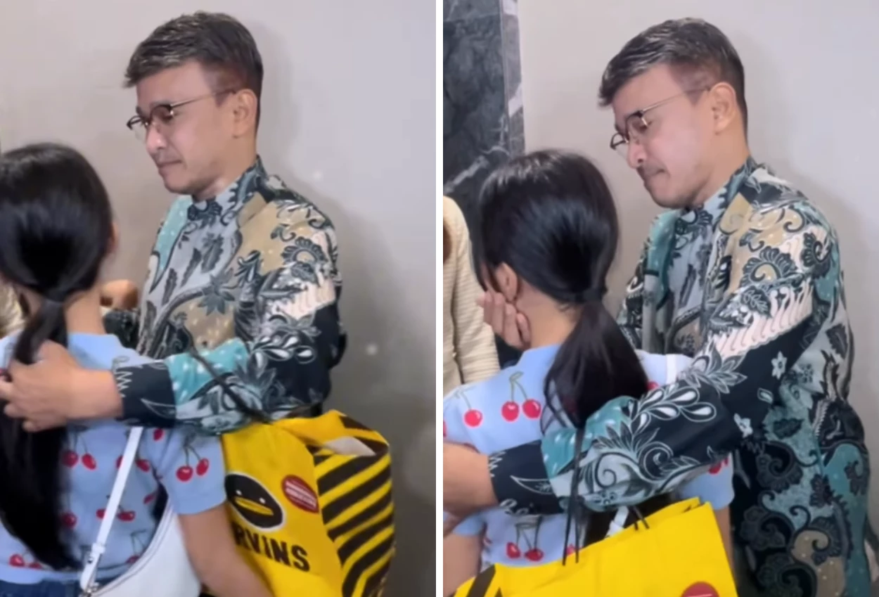 Momen Haru Ruben Onsu Bertemu Thalia dan Thania jelang Umrah, Sarwendah Ikut Antarkan