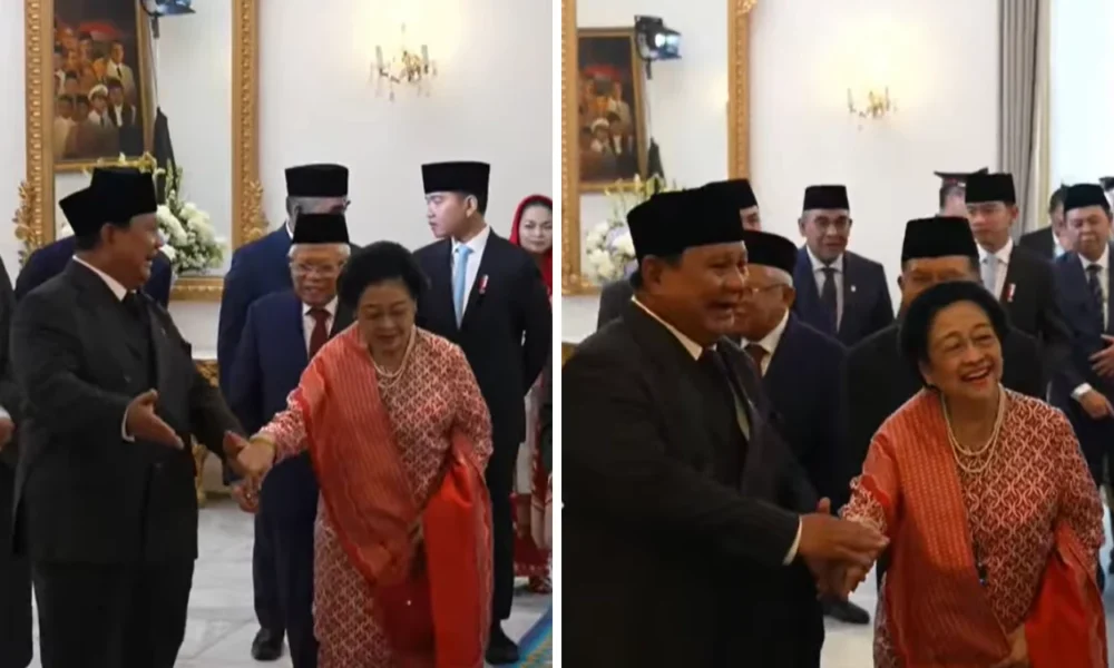 Momen Prabowo dan Megawati Gandengan Tangan usai Upacara Hari Lahir Pancasila