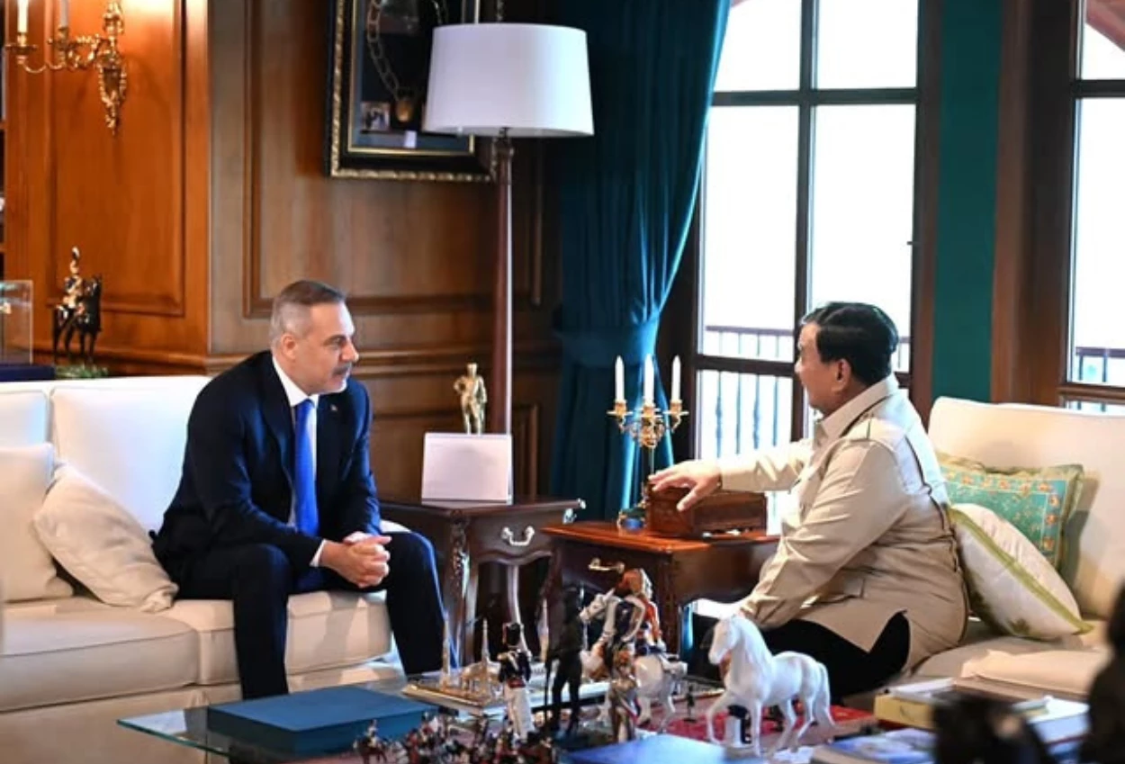 Prabowo Bertemu Menlu Turki di Hambalang, Apresiasi Pemulangan Aktivis Global Sumud Flotilla