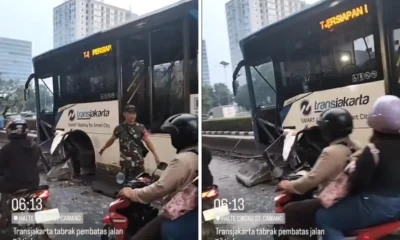 Transjakarta Tabrak Separator Busway di MT Haryono Pagi Ini, Lalin Arah Pancoran Macet