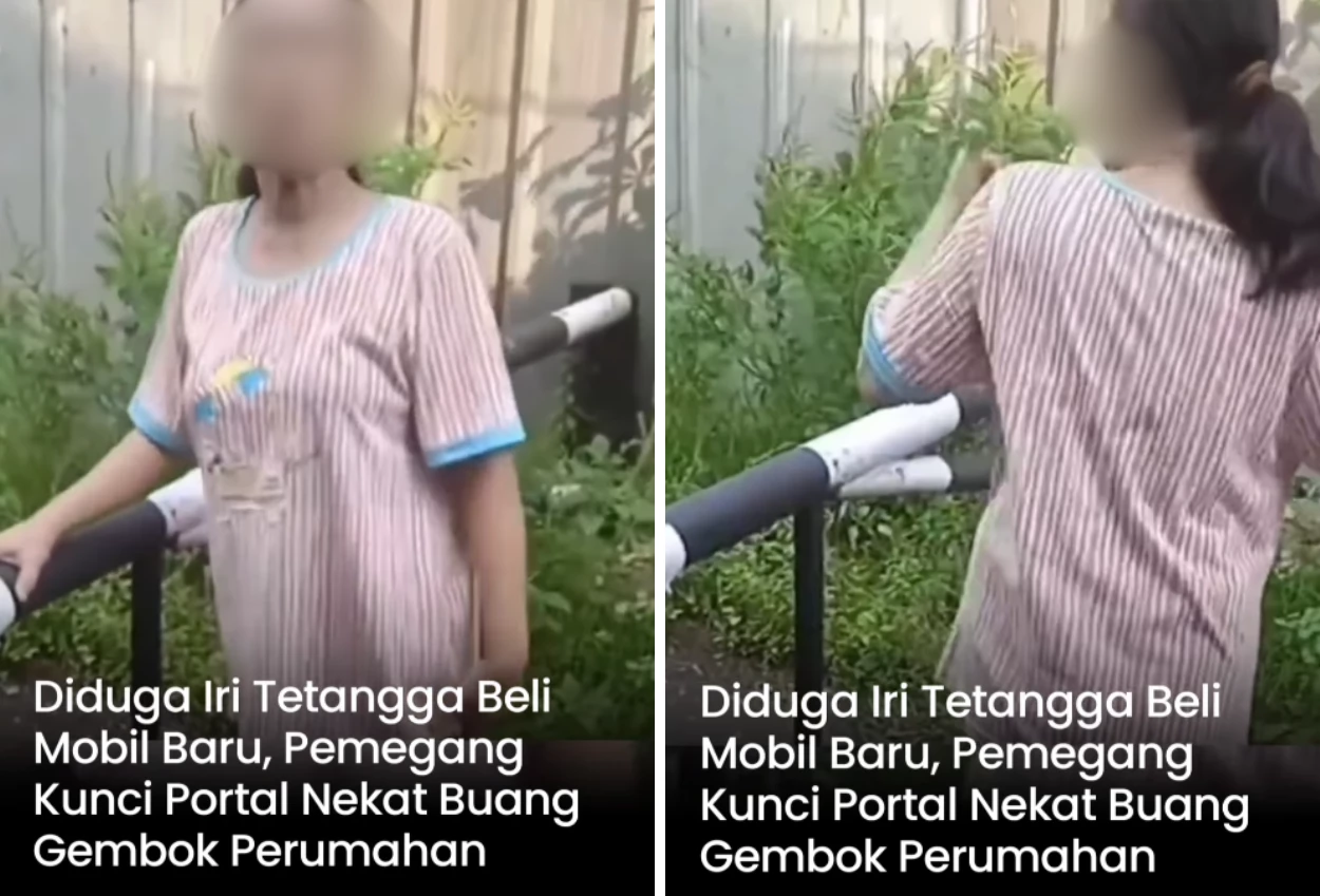 Viral! Ibu Ibu Ini Iri Tetangga Punya Mobil Baru, Portal Ditutup dan Kuncinya Dibuang