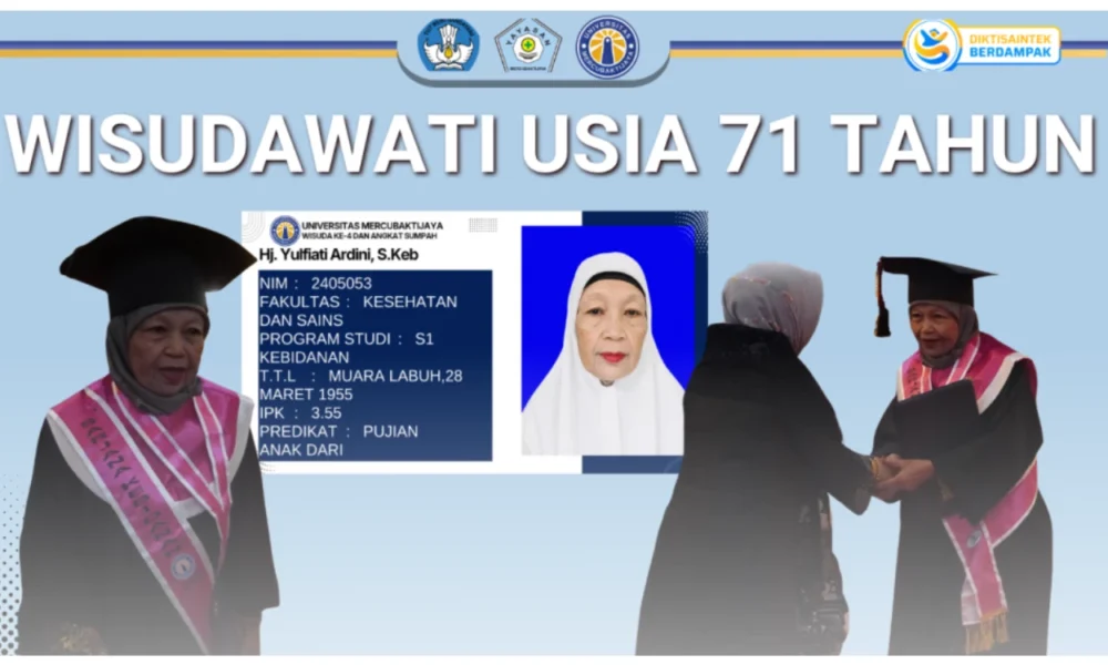Wanita 71 Tahun Lulus S1 Kebidanan dengan Predikat Cumlaude