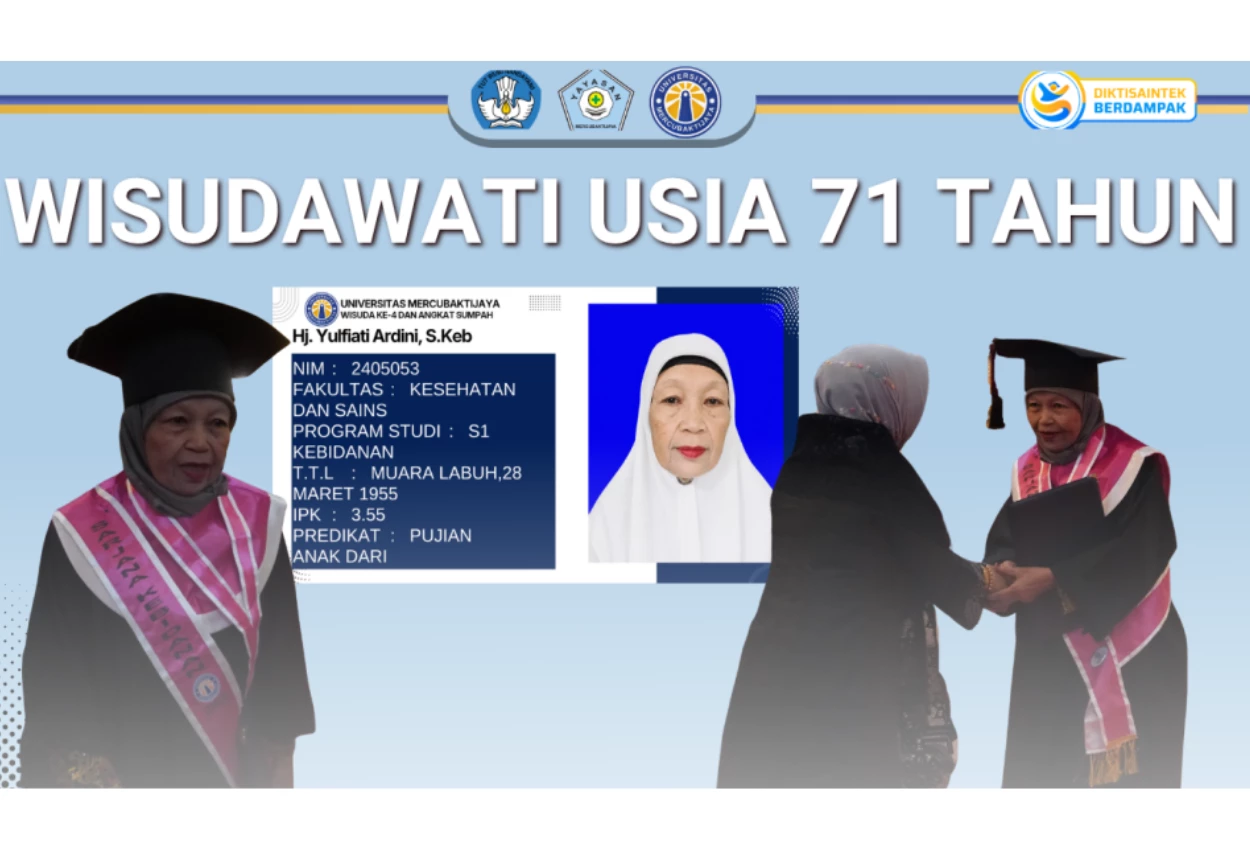 Wanita 71 Tahun Lulus S1 Kebidanan dengan Predikat Cumlaude