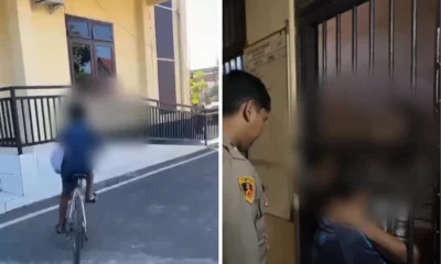 Anak 10 Tahun Kayuh Sepeda demi Jenguk Ayah di Polres Situbondo Kangen, Ibu Lagi Sakit