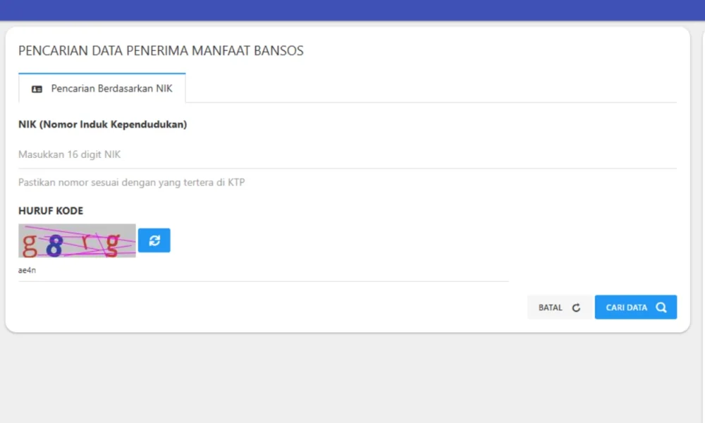 Cara Cek NIK KTP Apakah Terdaftar Penerima Bansos atau Tidak