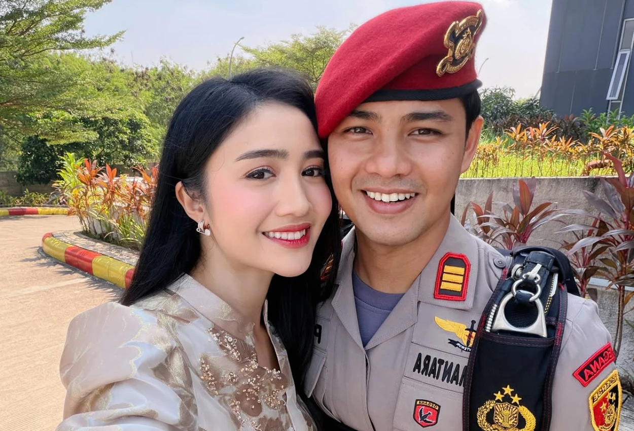 Dukung Suami di HUT Polri, Febby Rastanty Standby dari Pagi Liat Ayang Cuma Sedetik