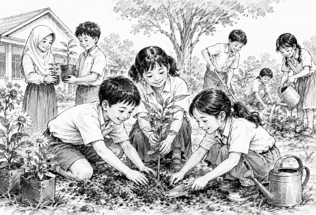 Gotong Royong Sejak Dini