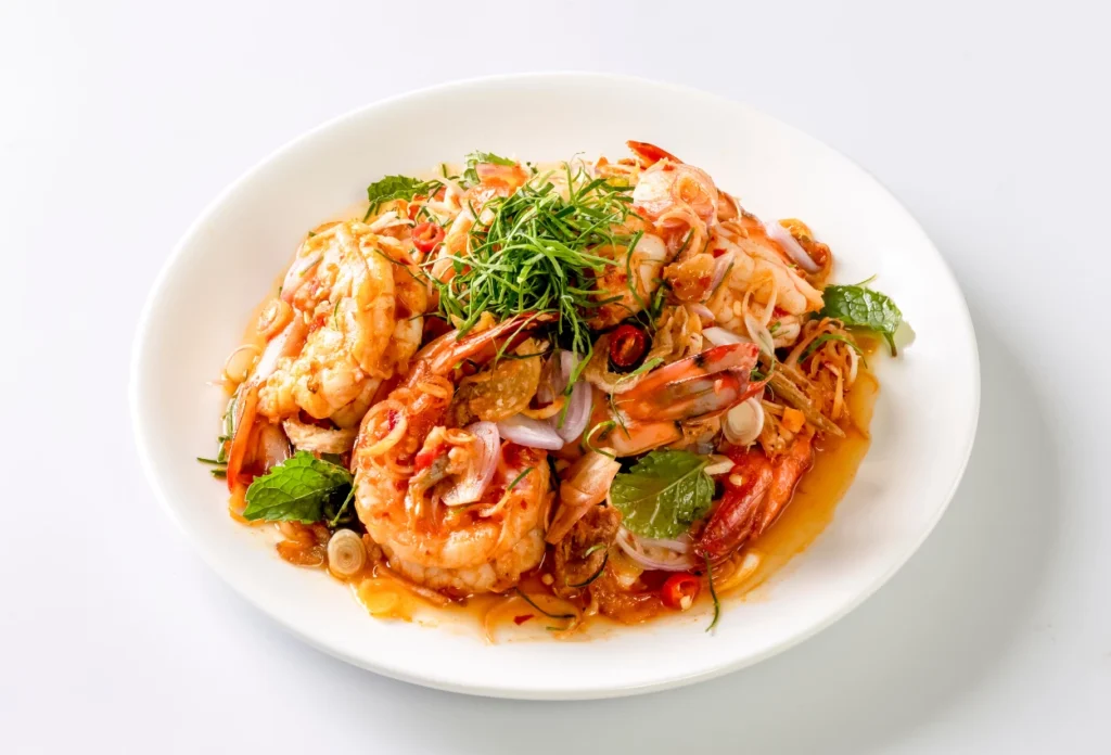 Hidangan lezat dari udang