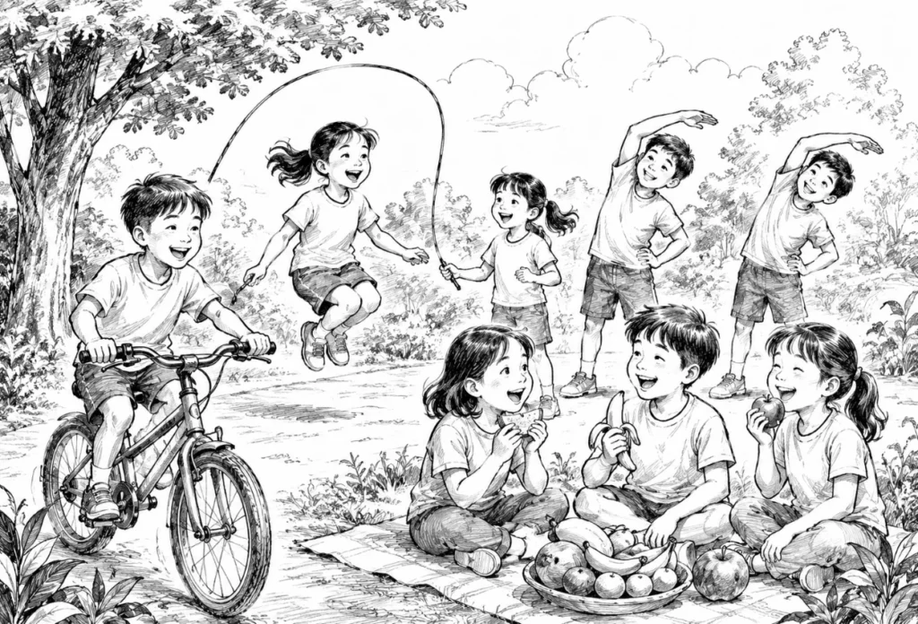 Keceriaan Anak Indonesia di Taman (2)