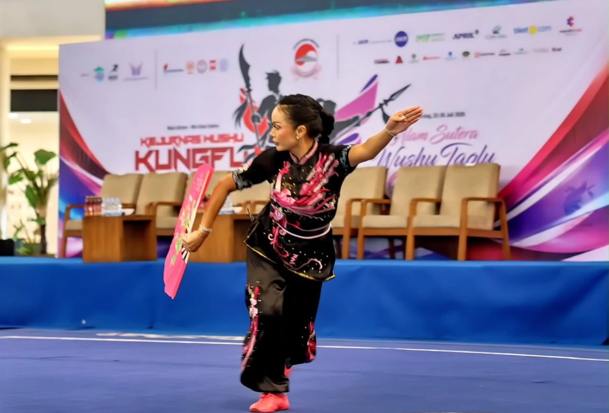 Kris Dayanti Juara 1 Kejurnas Wushu Kungfu 2026, Bawa Pulang Medali Emas