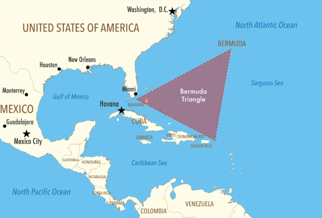 Peta Wilayah Segitiga Bermuda