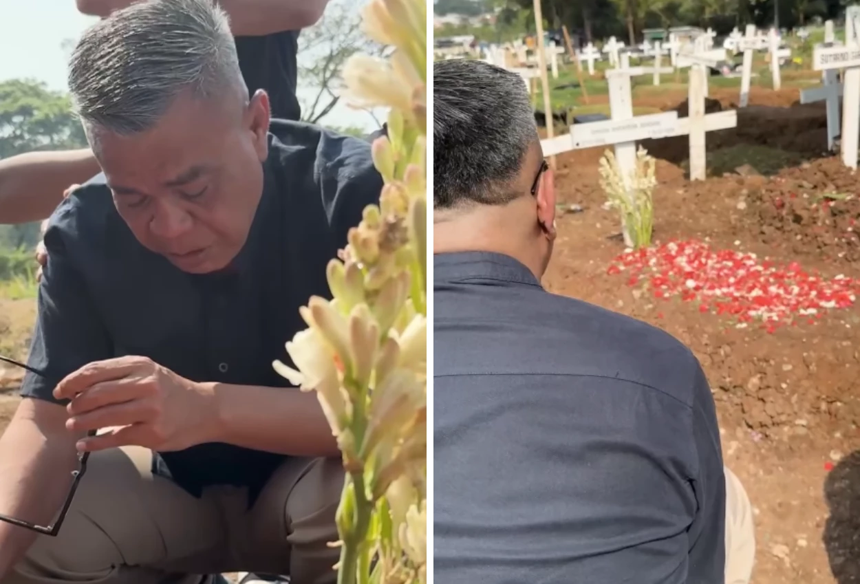 Pulang dari AS, Abdel Langsung Ziarah ke Makam Temon sambil Nangis Maafin Gue...