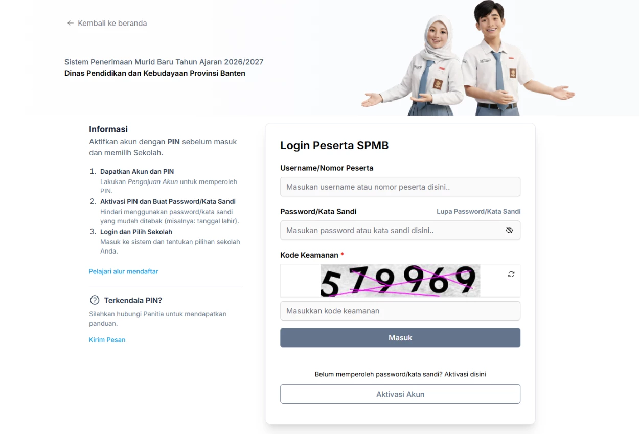 SPMB Banten Bermasalah Ini Nomor WhatsApp Helpdesk Resmi yang Bisa Dihubungi