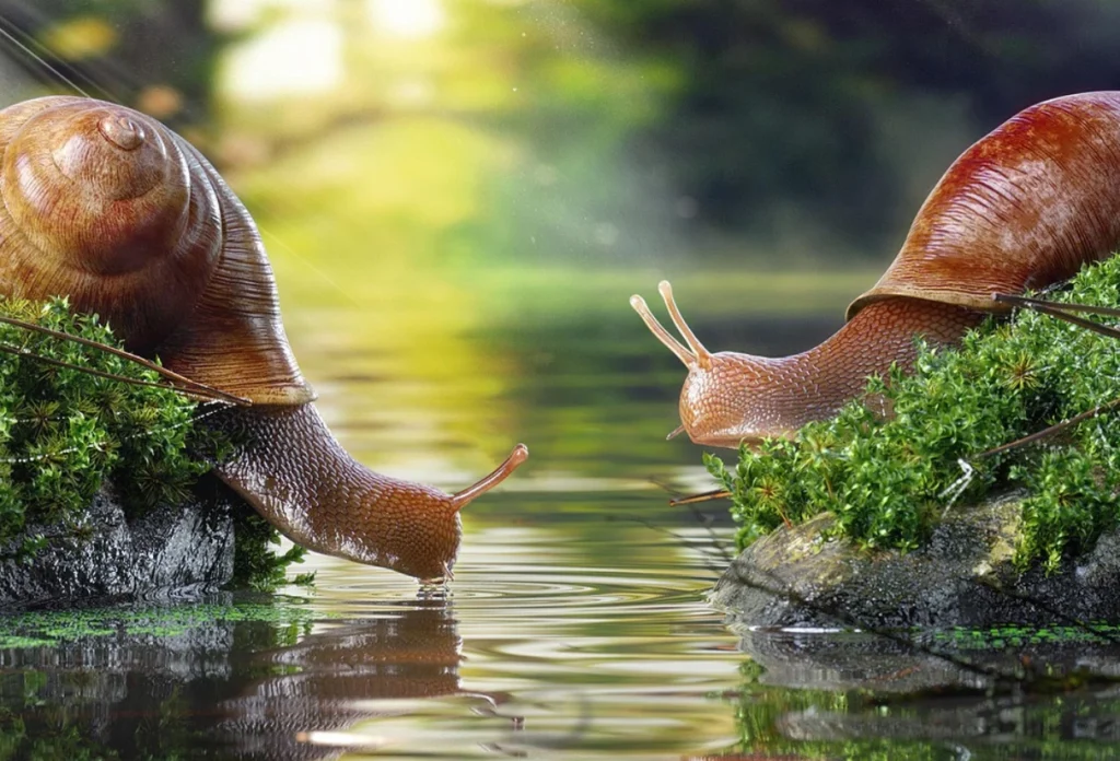 Siput bisa ditemukan di berbagai habitat