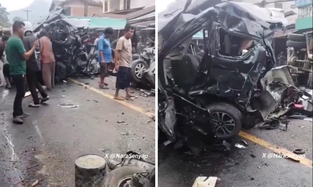 Tabrakan Beruntun Sibolangit Libatkan 9 Kendaraan, 4 Orang Tewas