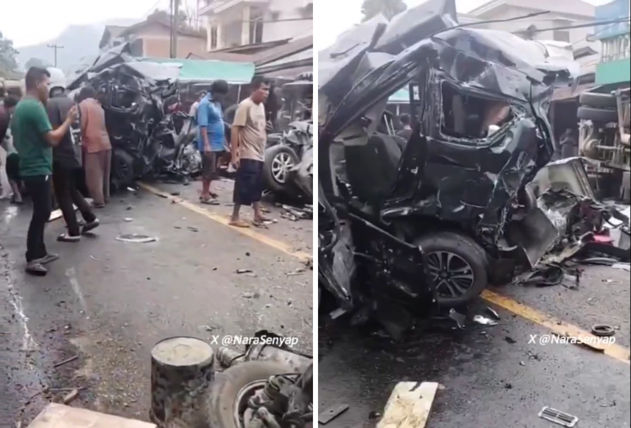 Tabrakan Beruntun Sibolangit Libatkan 9 Kendaraan, 4 Orang Tewas