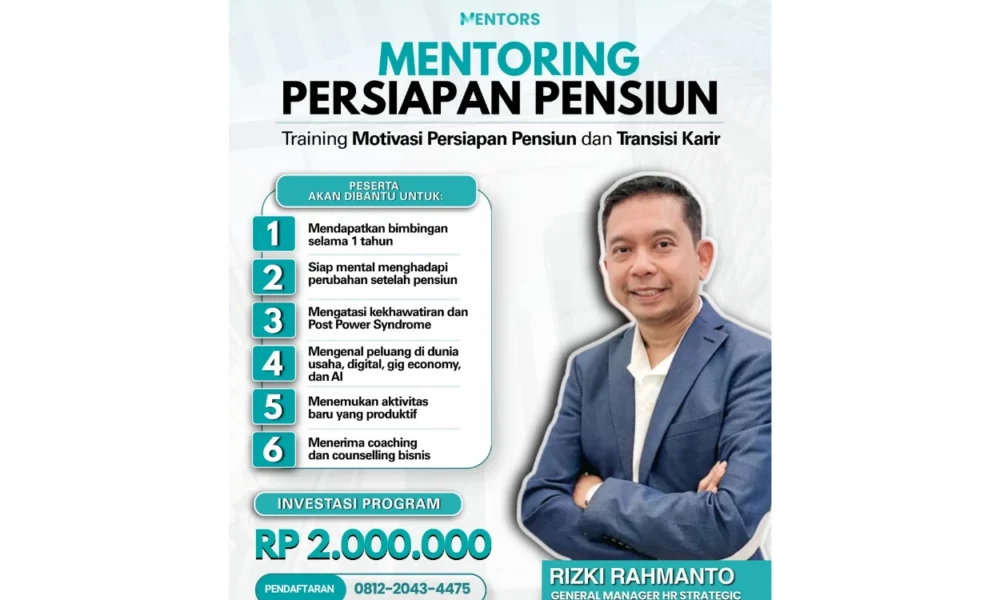 Tak Lagi Takut Pensiun, Training by Mentors Ini Bantu Karyawan Tetap Produktif di Era Gig Economy