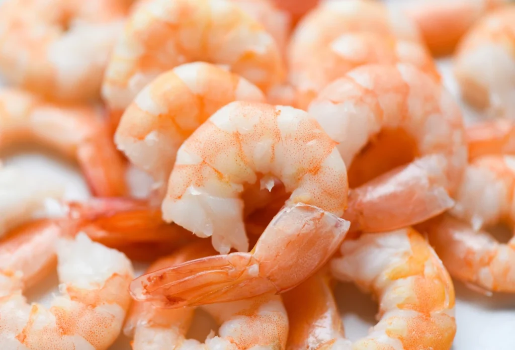 Udang yang sudah dikupas