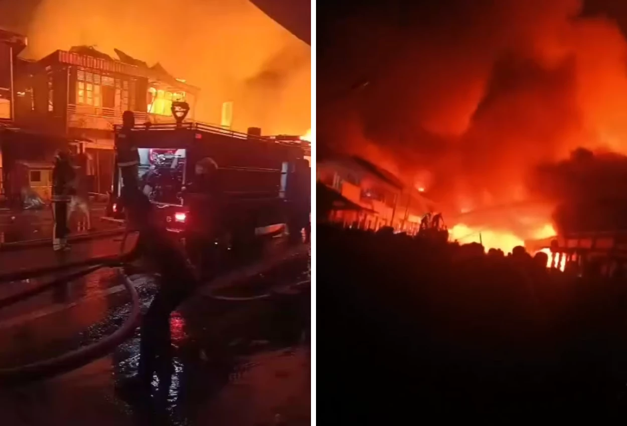 50 Ruko Ludes Dilalap si Jago Merah di Pasar Sungai Duri Kalimantan Barat