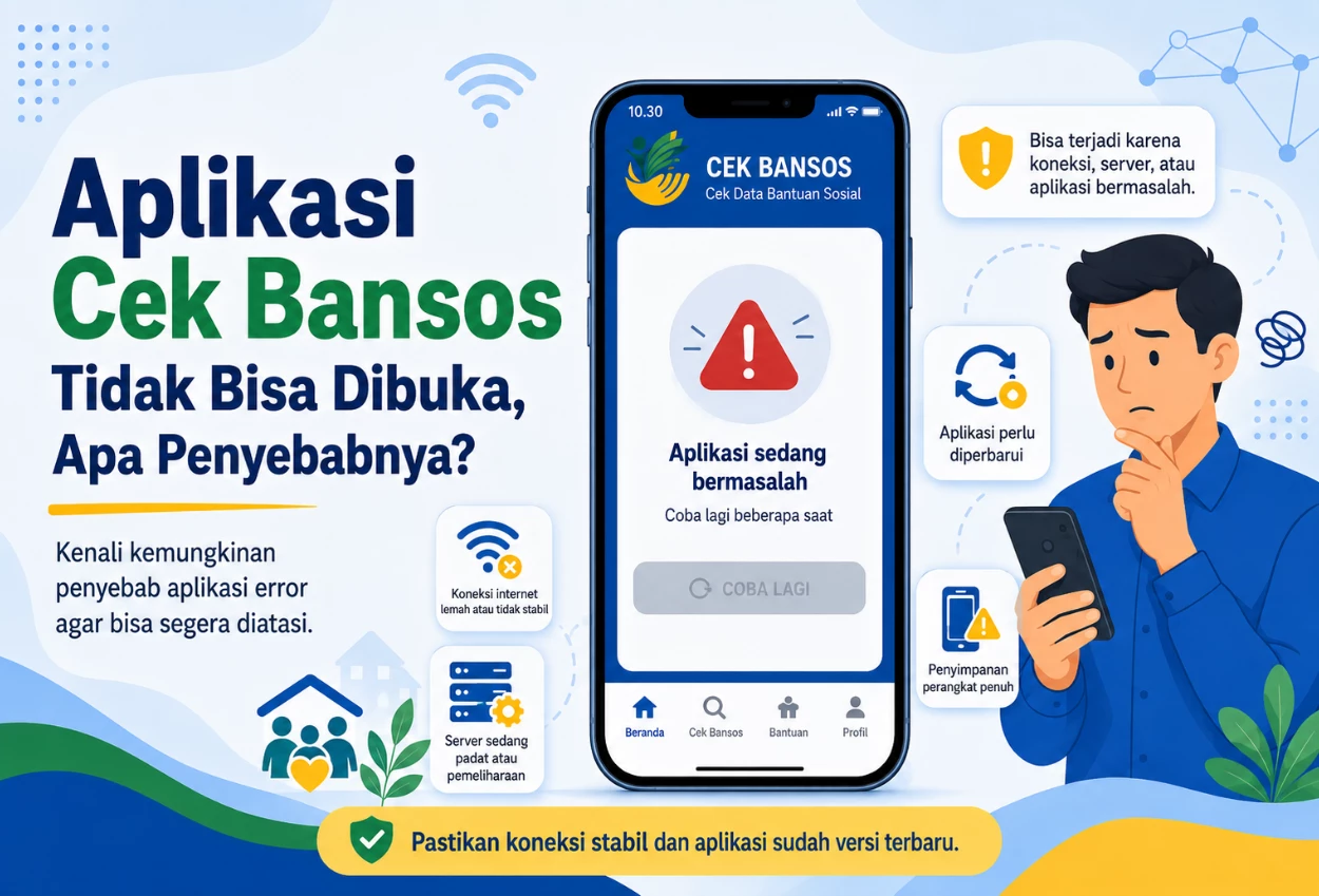 Aplikasi Cek Bansos Tidak Bisa Dibuka, Apa Penyebabnya