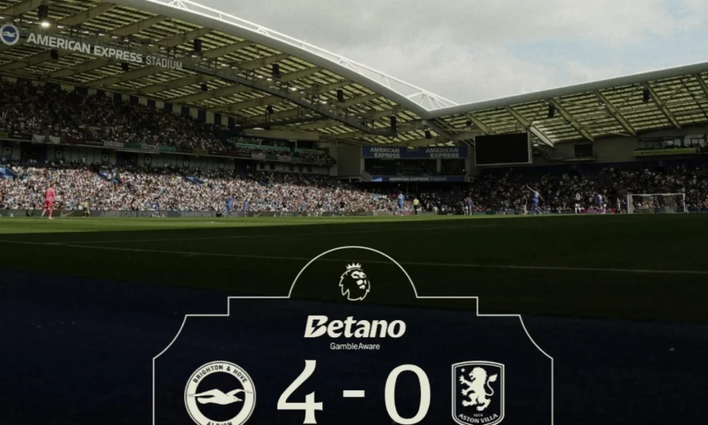 Brighton vs Aston Villa 4 0 Villa Kebobolan Empat Gol dalam 31 Menit