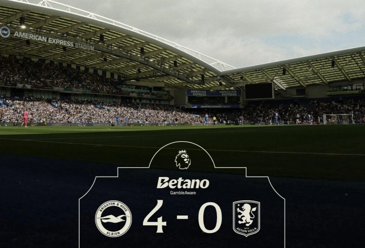 Brighton vs Aston Villa 4 0 Villa Kebobolan Empat Gol dalam 31 Menit