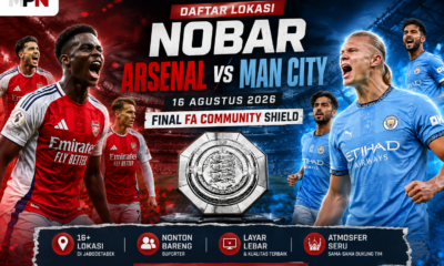 Daftar Lokasi Nobar Arsenal Vs Man City FInal fa community shield