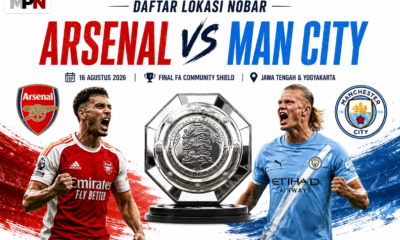 Daftar Lokasi Nobar Arsenal vs Man City Jawa Tengah Final Community Shield 16 Agustus