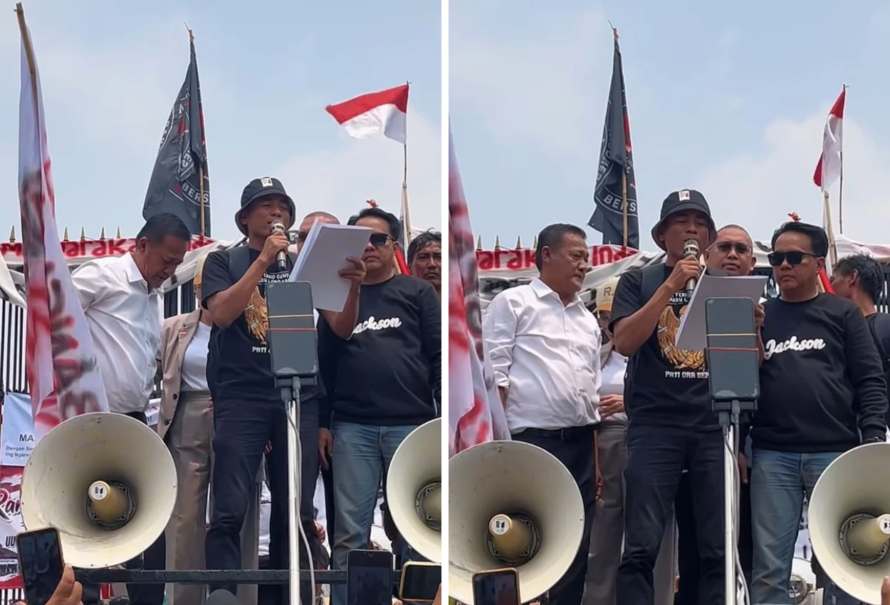 Demo DPR RI Massa Pati Membubarkan Diri usai Audiensi dengan Pimpinan DPR