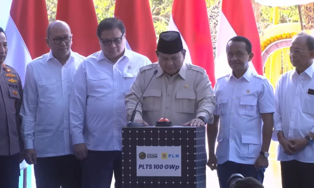 Groundbreaking PLTS 100 GWp, Prabowo Kita Tidak Boleh Impor Lagi Satu Barel pun Minyak
