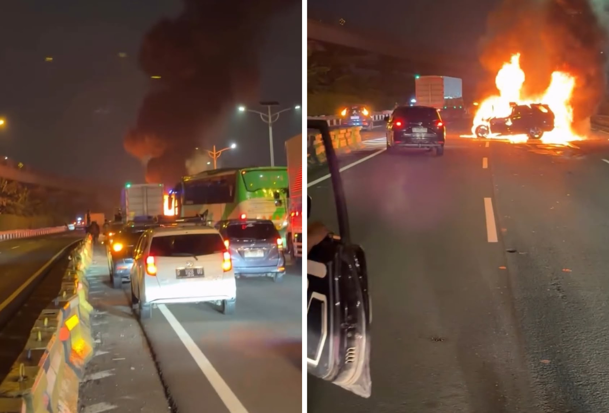 Kronologi Kecelakaan Maut di Tol Jagorawi Mercy Terbakar hingga Dua Orang Tewas