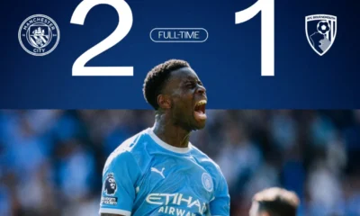 Manchester City vs Bournemouth 2 1 Dua Gol Telat Bawa The Citizens Comeback