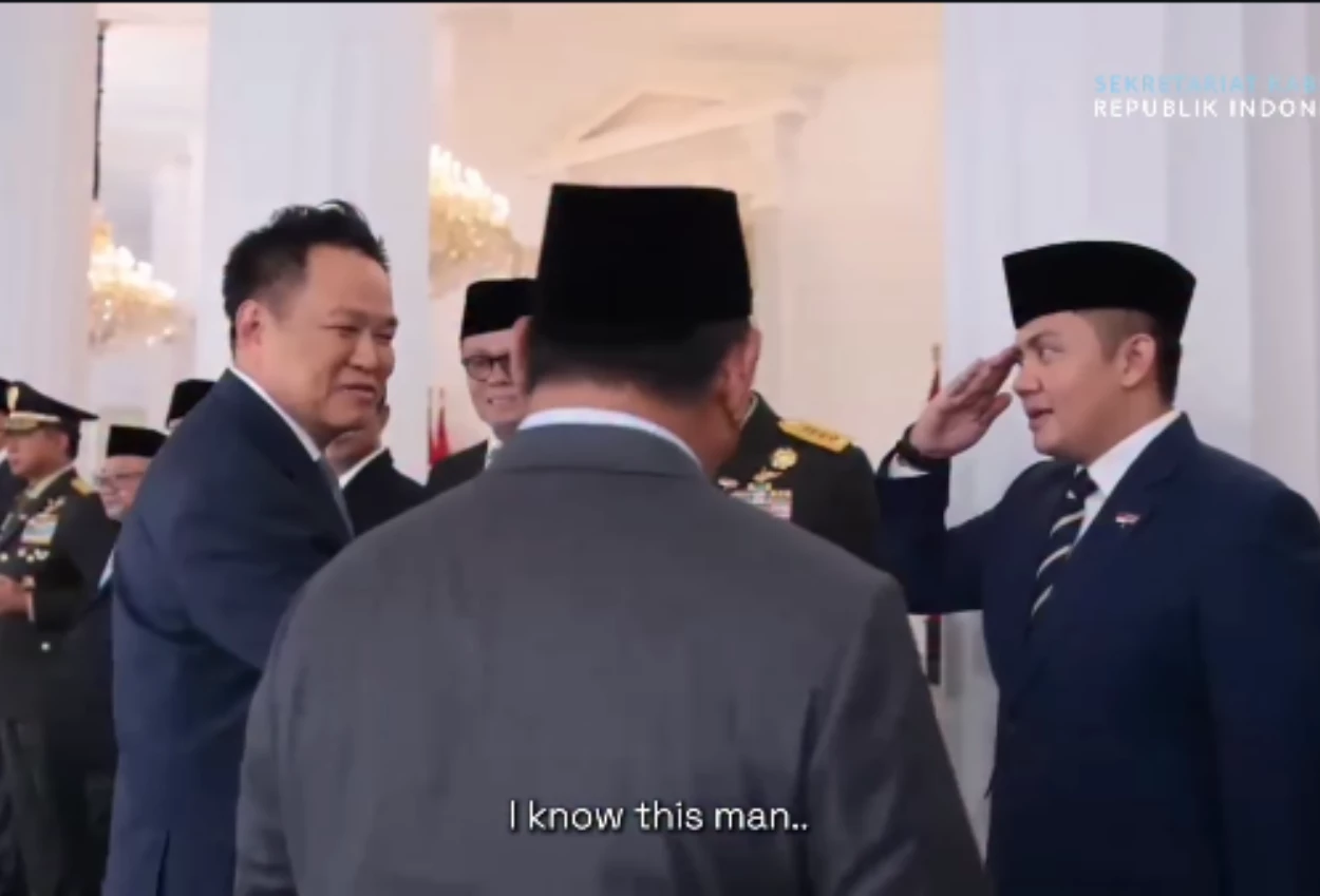 Momen Prabowo Kenalkan Seskab Teddy, PM Thailand I Know This Man