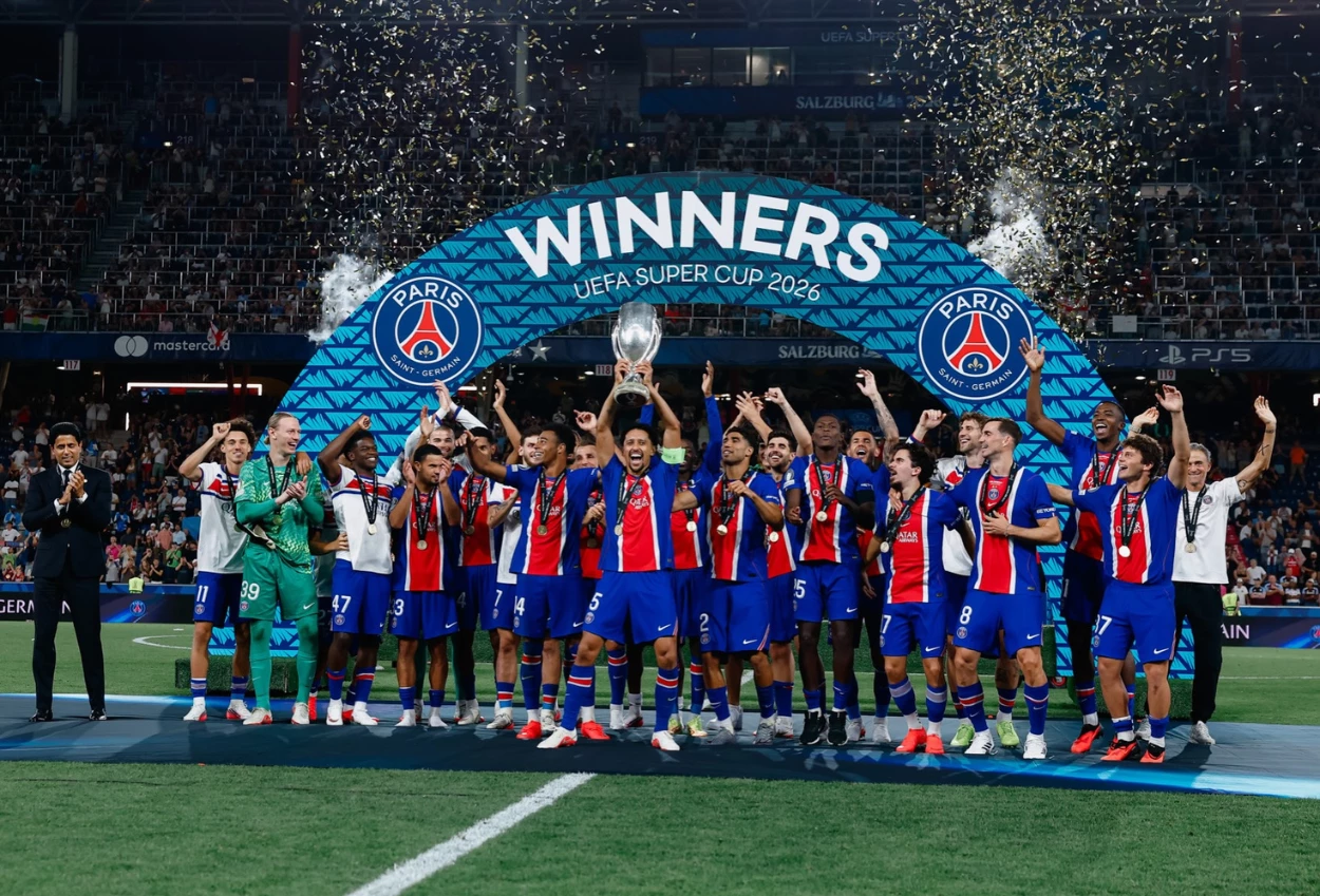 PSG vs Aston Villa 2 1 PSG Pertahankan Gelar Piala Super Eropa