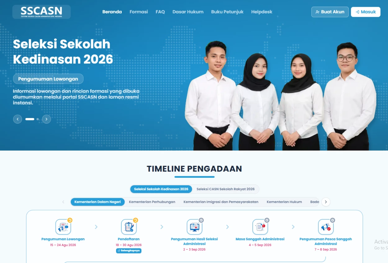 Pendaftaran CPNS Jalur Sekolah Kedinasan Resmi Dibuka Hari Ini, Cek Laman SSCASN