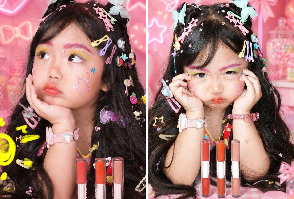 Potret Gemas Xarena Anak Siti Badriah pakai Make Up Centil ala Naykilla