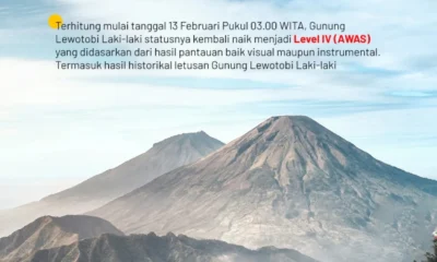 Tiga Gunung Erupsi Beruntun, Abu Vulkanik Capai 700 meter