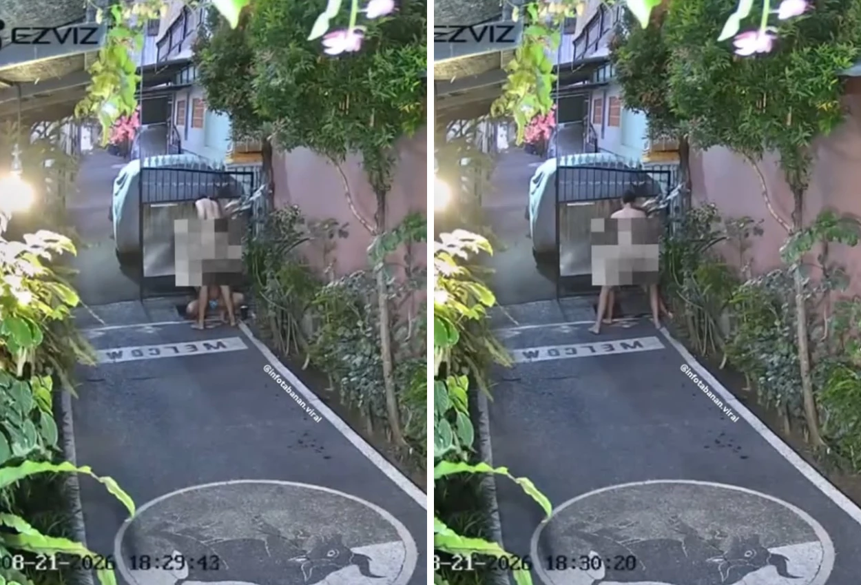 Viral! Dua WNA Terekam Mesum di Pekarangan Rumah Warga di Bali