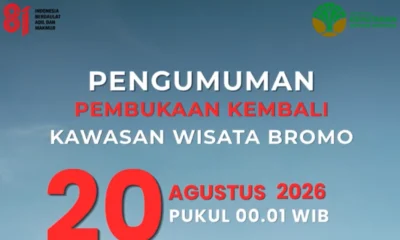 Wisata Bromo Kembali Dibuka Mulai 20 Agustus