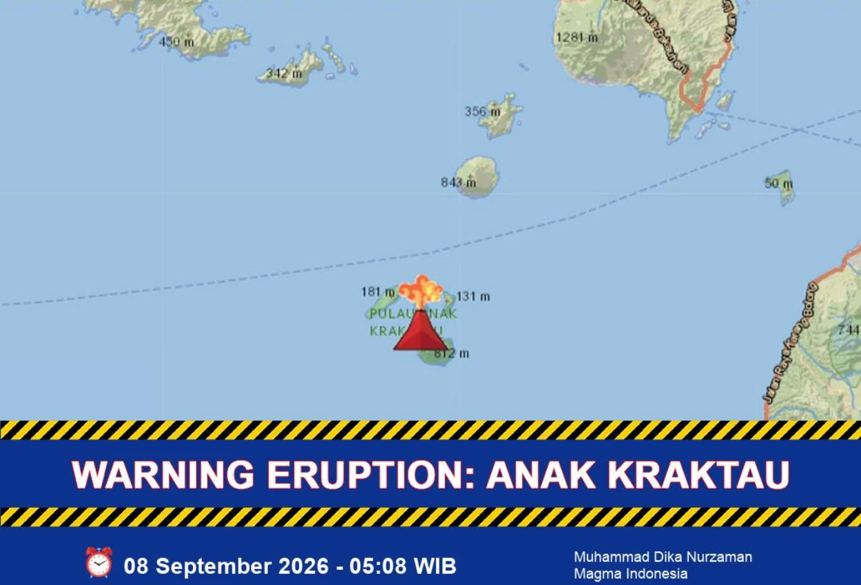 Aktivitas Gunung Anak Krakatau Hari Ini 8 September