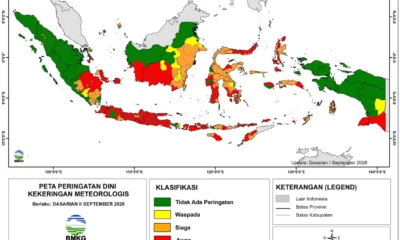 BMKG Sejumlah Wilayah di Jakarta Berstatus Awas Kekeringan hingga 20 September