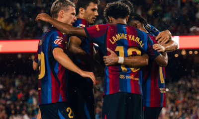 Barcelona vs Racing Santander 7 2 Rapinha Cetak Hattrick, Blaugrana Pesta Gol