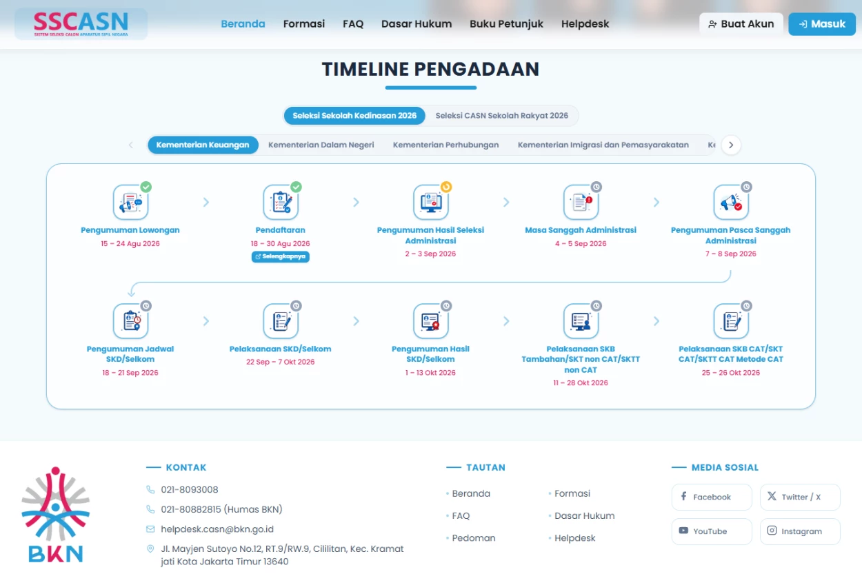 Cara Cek Hasil Seleksi Administrasi Sekolah Kedinasan 2026 di SSCASN