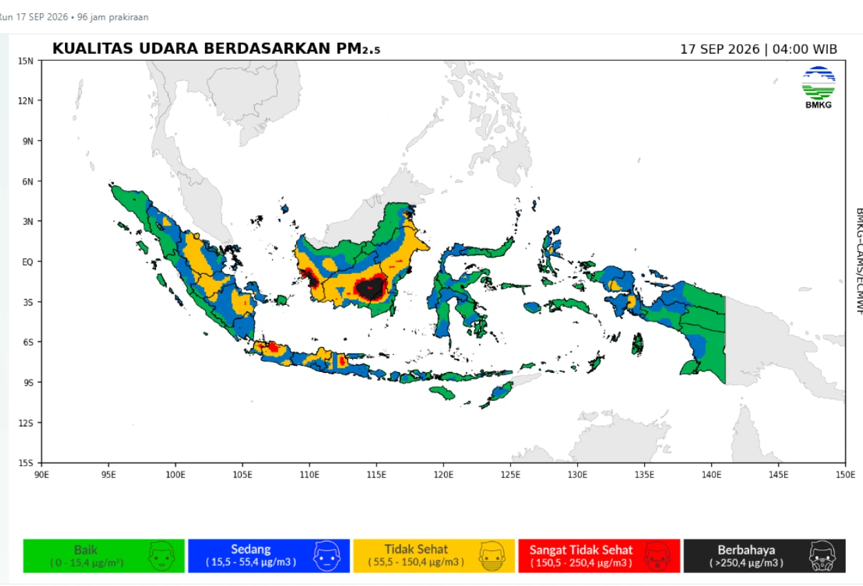 Cek Kualitas Udara Online 17 September 2026, Ini Kondisi Sejumlah Daerah
